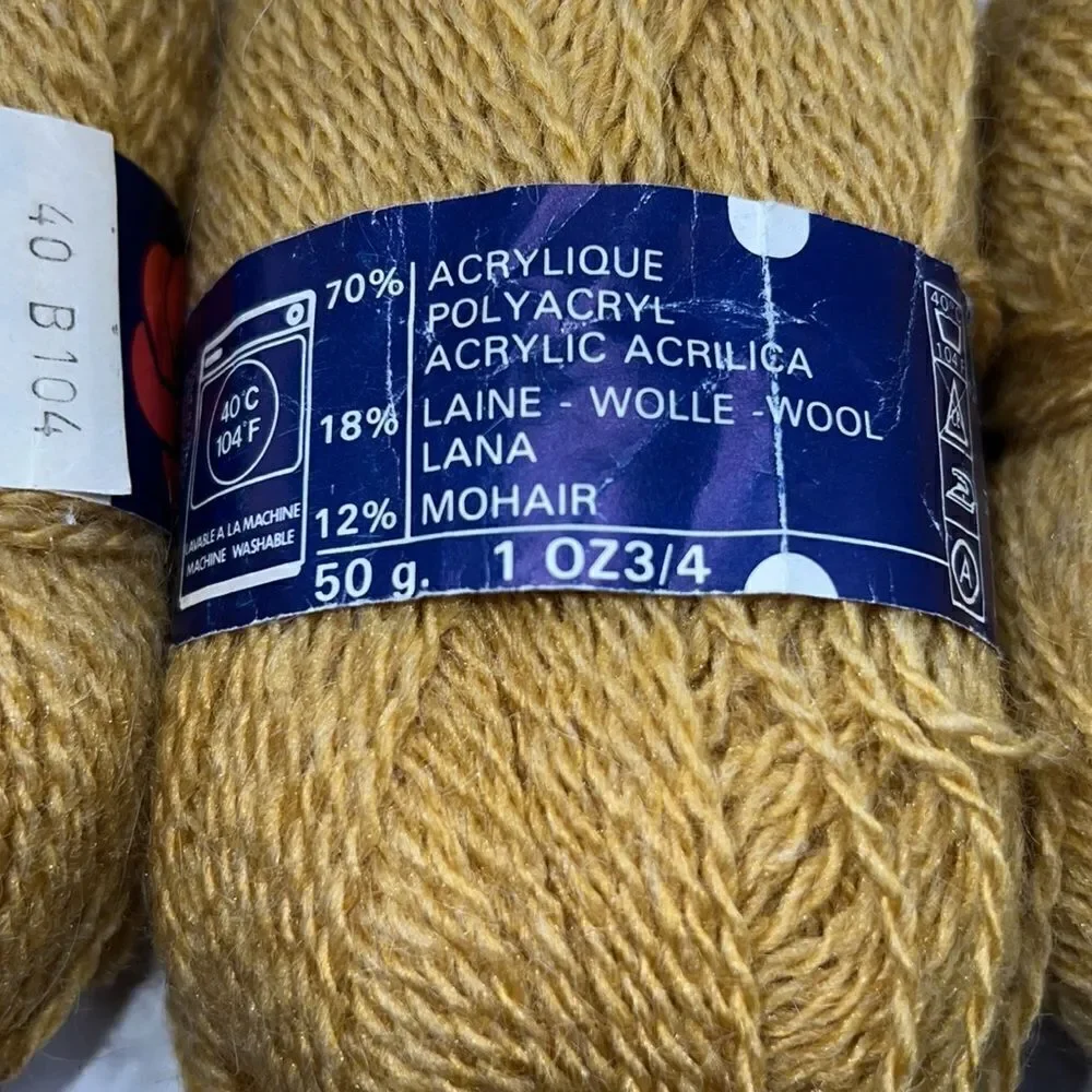 PHILDAR Interview 142 Acrylic, Wool and Mohair Blend Yarn-3 Skeins